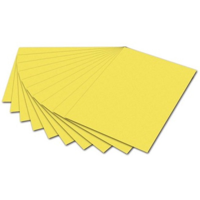6112 Цветная бумага, 300г 50*70, желтый-лимонный