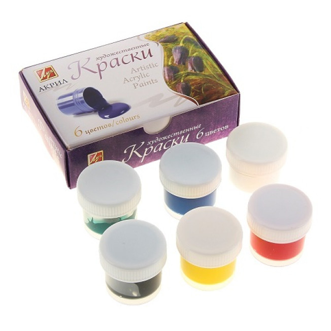 Акрил ЛУЧ, набор 6цв*20мл