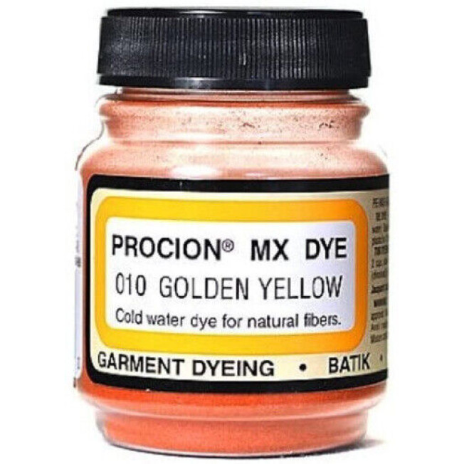 Краситель для ткани порошковый Procion MX Dye 19г, яркий золотисто-желтый