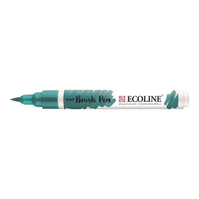 Маркер акварельный Ecoline кисть 640 синевато-зеленый