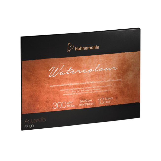 Альбом-склейка для акварели Hahnemühle "Watercolour", 300 г/м2, 24 х 32 см, 10 л, 100% хлопок, крупное зерно