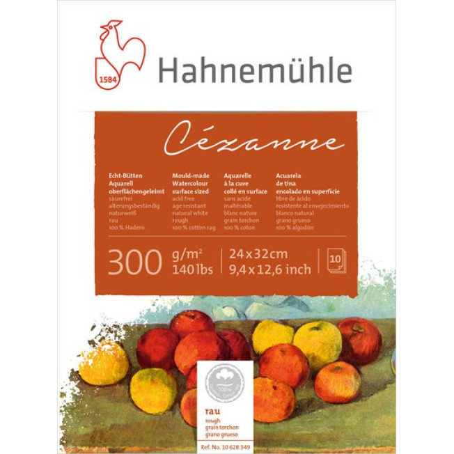 Hahnemuhle Альбом-склейка для акварели "Cezanne", 300 г/м2 , 24х32 см, хлопок 100%, 10 л, крупное зерно
