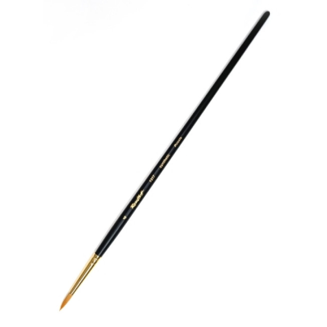 Кисть синтетика кр №4 ROUBLOFF 1317, длинная черная ручка