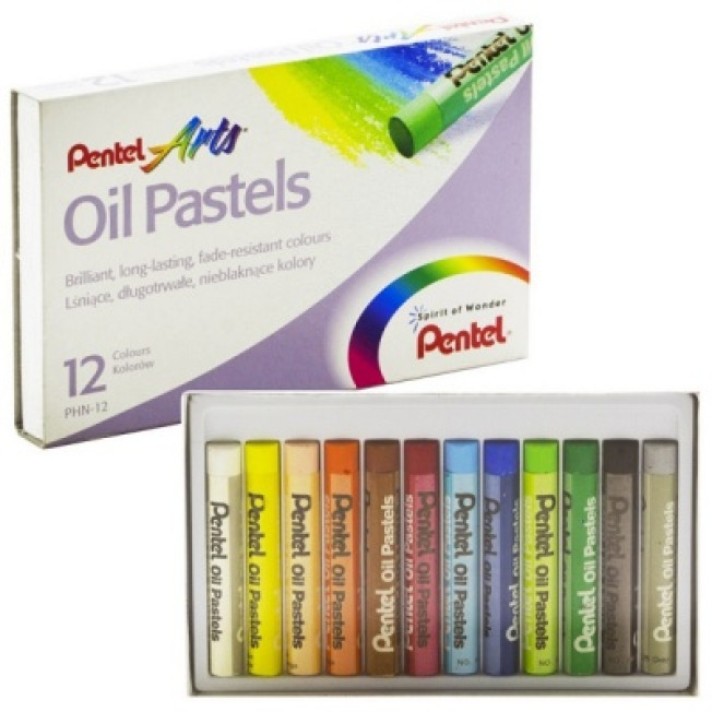 Pentel Пастель масляная 12 цв. PHN4-12