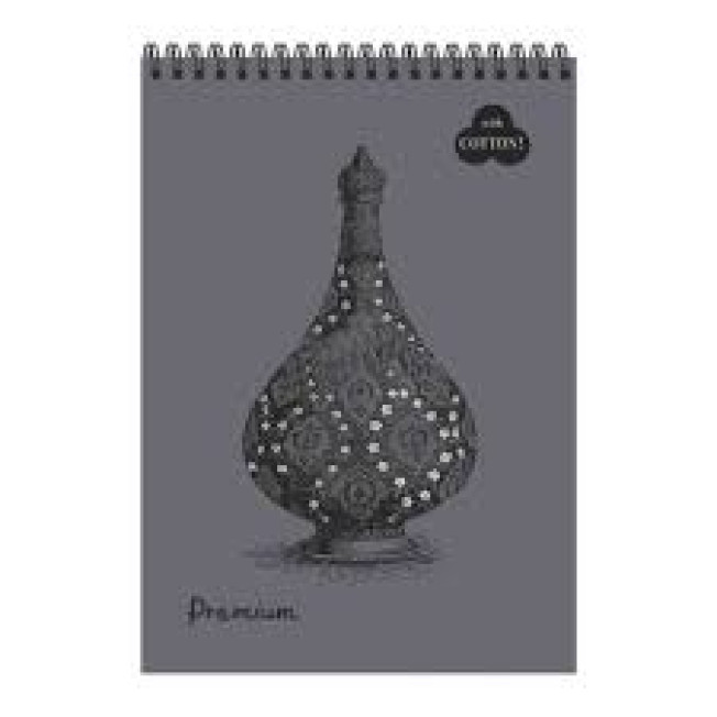 Блокнот "Premium Perl Grey" 30л А3, серый жемчуг, на пружине