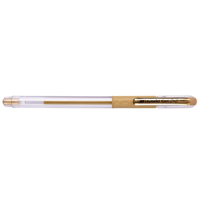 Pentel Ручка гелевая Hybrid gel Grip Metallic d0.8мм ЗОЛОТО (водост)