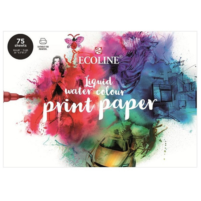 Альбом Ecoline Printer Paper для аквамаркеров и фломастеров 21*29.7см 75л 150г/м