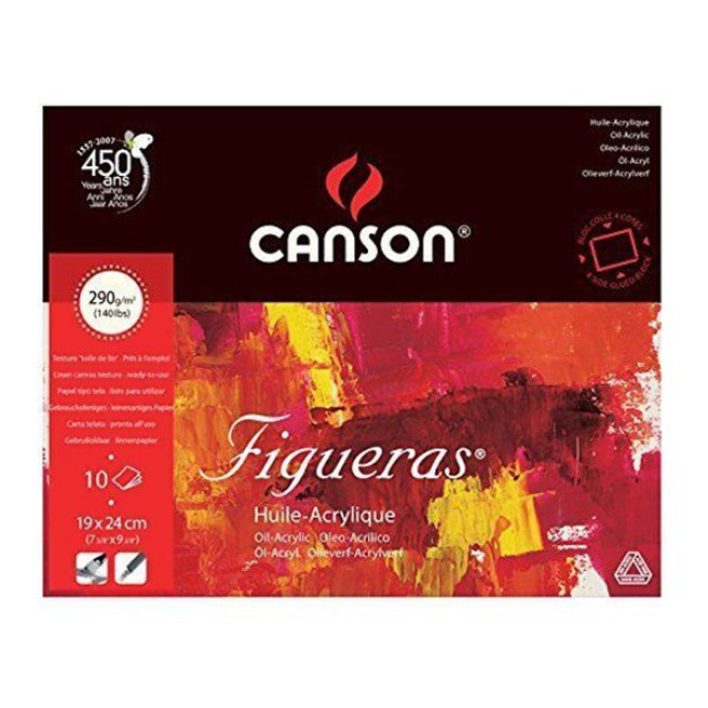 Блок д/масла Figueras 290г 24*19см 10л зерно холста  CANSON