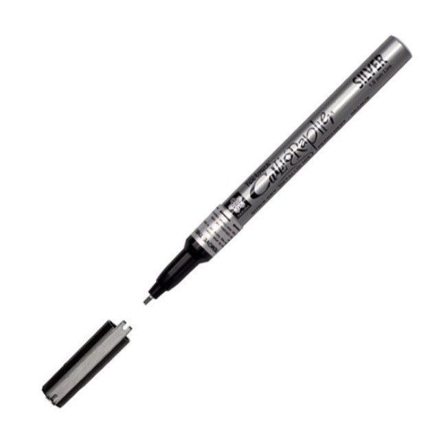 Маркер Pen-Touch Calligrapher 1,8 мм Серебряный  Sakura