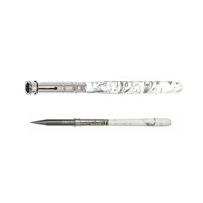 430 22А Держатель для карандаша, мраморный серебряно-белый