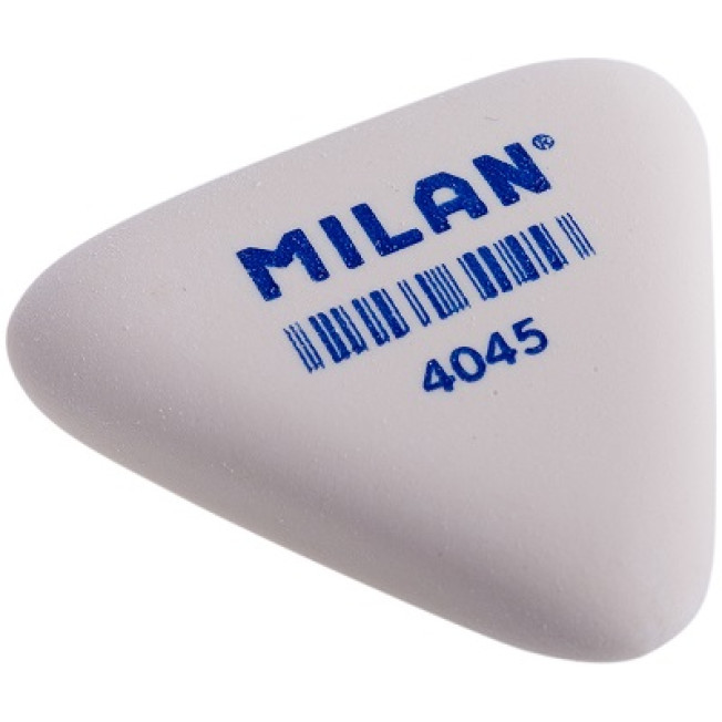 Ластик каучуковый Milan 4045, треугольный, белый