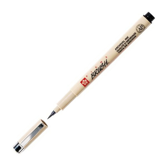 Ручка капиллярная Pigma Brush черный цвет