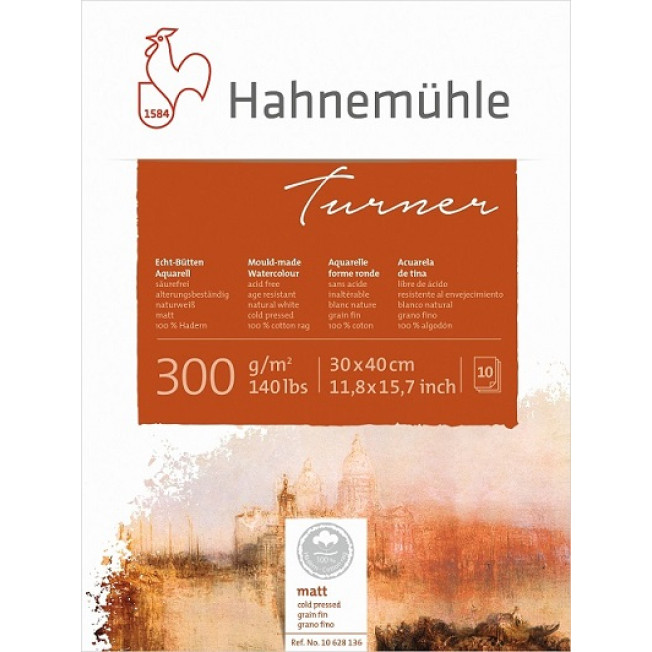 Альбом-склейка для акварели "William Turner" 24*32см 10 л, 300гр 100% хлопок мелкое зерно