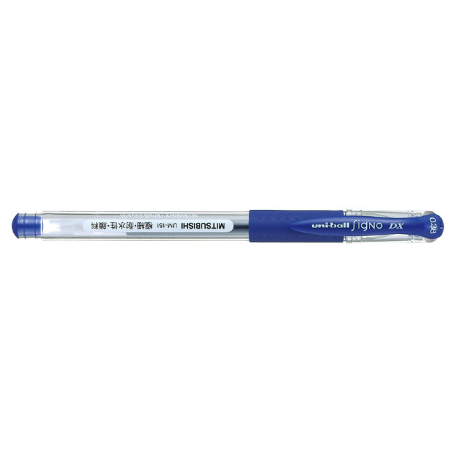 Ручка гелевая Signo синяя 0,38мм UNI водостойкая