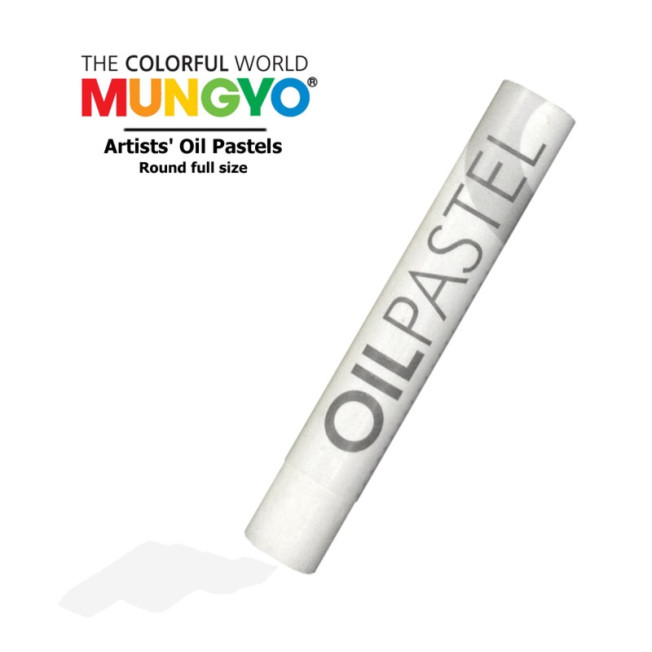 Пастель художественная масляная MUNGYO Oil Pastels MOP501 Белый,  круглая