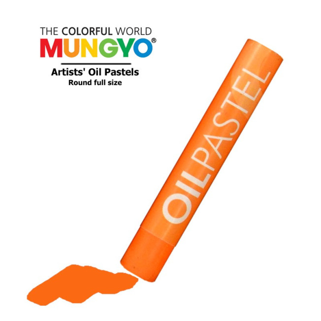 Пастель художественная масляная MUNGYO Oil Pastels MOP510 Оранжевый 3, круглая