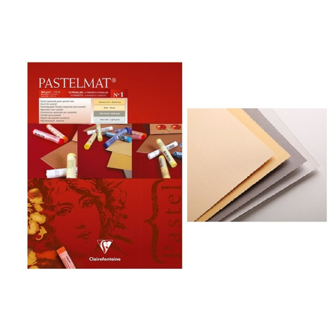 Альбом PASTELMAT для пастели 360г/м 30*40см 12л, склейка, 4 цвета Clairefontaine