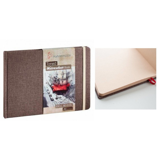 Альбом д/акв. Hahnemuhle Watercolour book м/з, 200г, А5, 30л целл 100% беж