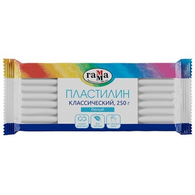 Пластилин Гамма "Классический" 250г белый
