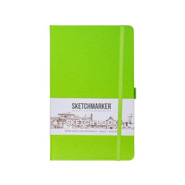 Блокнот для зарисовок "Sketchmarker" Зеленый луг, 140г/м 13*21см 80л, твердая обложка