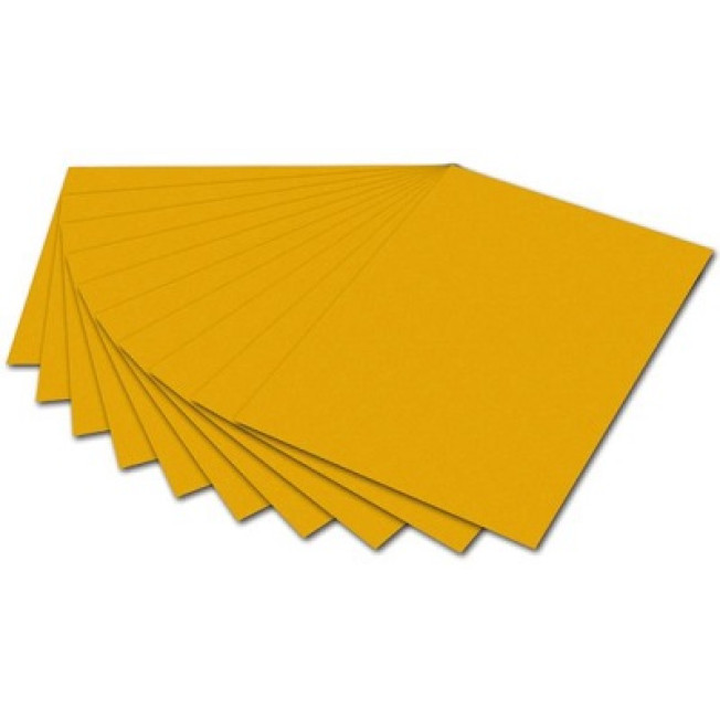6716 Цветная бумага, 130г 50*70, желтый темный