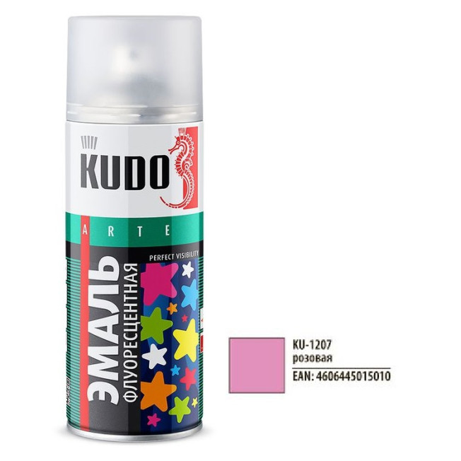 1207 Эмаль флуоресц розовая KUDO 520гр