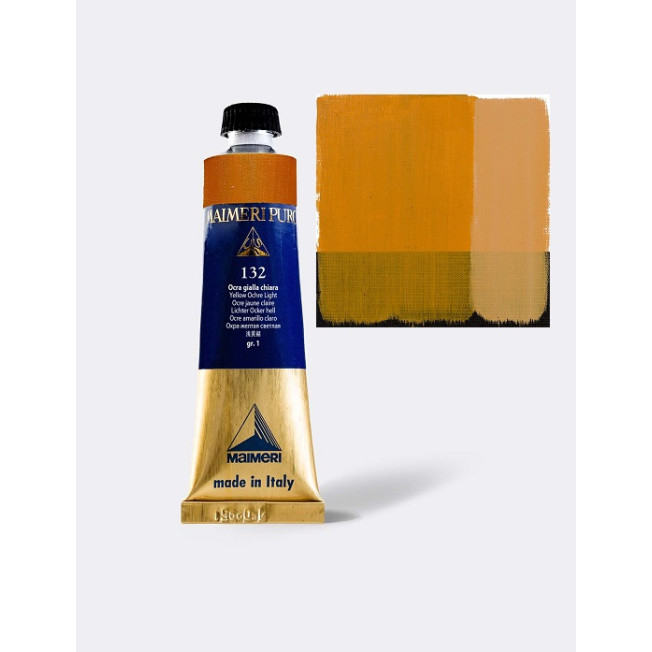 Масляная краска PURO, Охра желтая светлая, 40мл