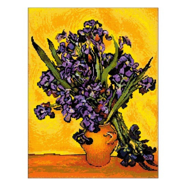 1087 набор для вышивания  Ван Гог "Ирисы" 30*40см
