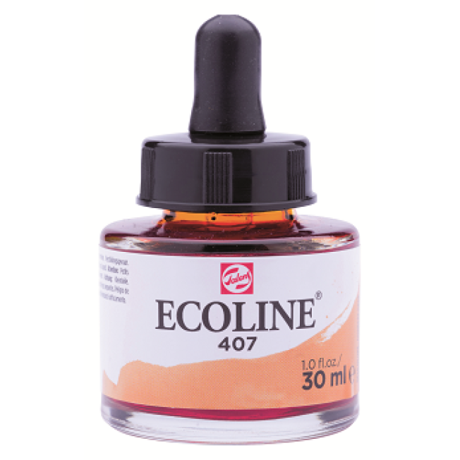 Акварель жидкая "Ecoline" 30мл, №407 Охра насыщенная