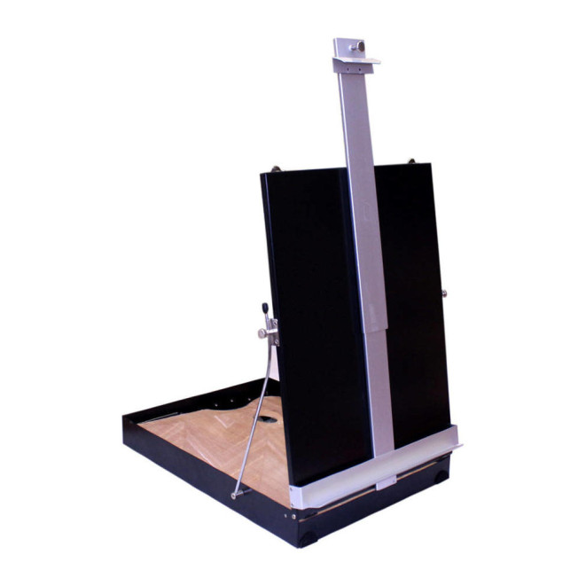 Этюдный ящик настольный алюминиевый без ножек 34,5*44*9см SFE0068, с палитрой