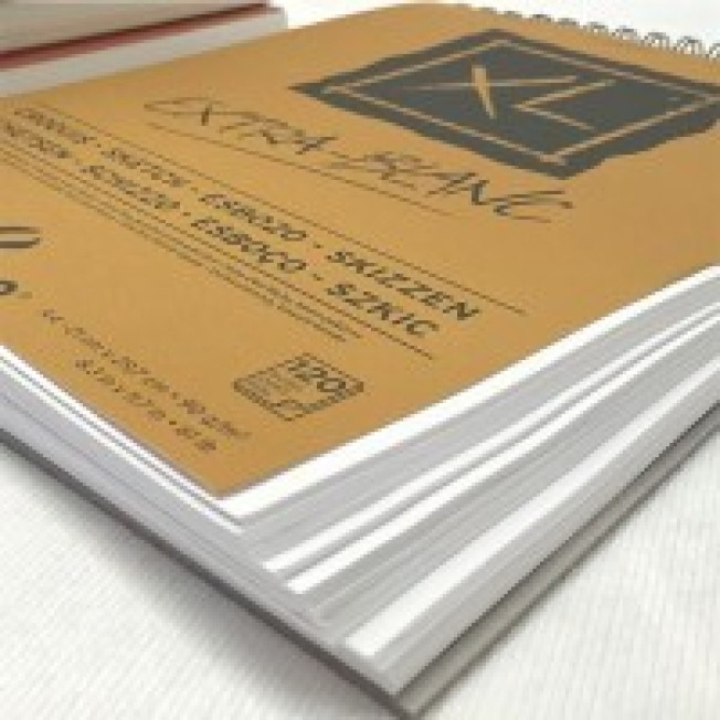Альбом д/пастели и угля XL 90г/м 14,8*21см 60л спираль Экстра белая