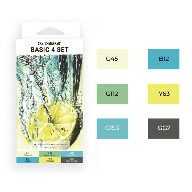 Н-р маркеров Sketchmarker Basic4 set 6шт + коробка