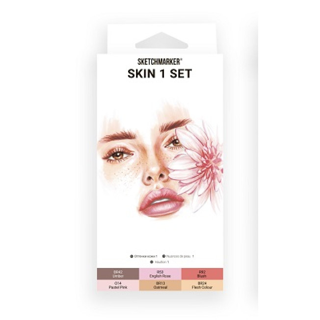 Н-р маркеров Sketchmarker 6 Skin 1set, картон