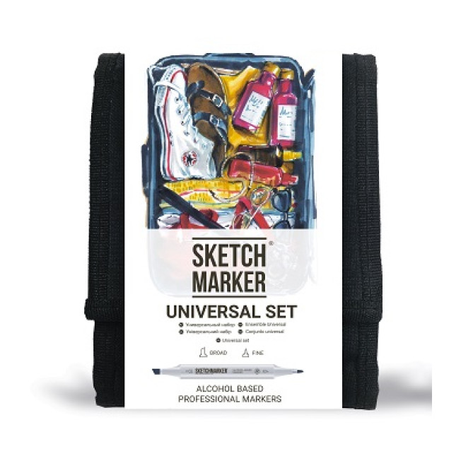 Н-р маркеров Sketchmarker 12 Universal set + сумка-органайзер