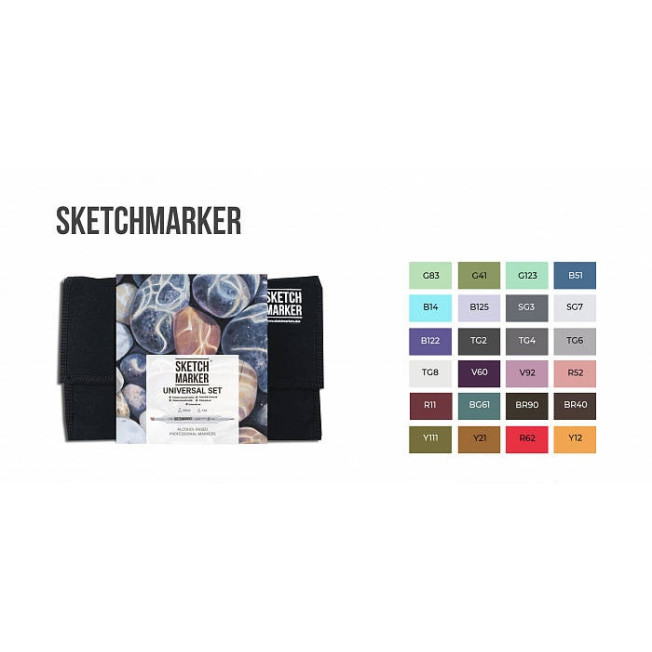 Н-р маркеров Sketchmarker 24 Universal + сумка-органайзер
