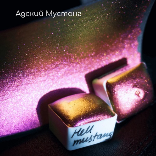 Акварель Адский мустанг - Hell Mustang, полукювета Tintura