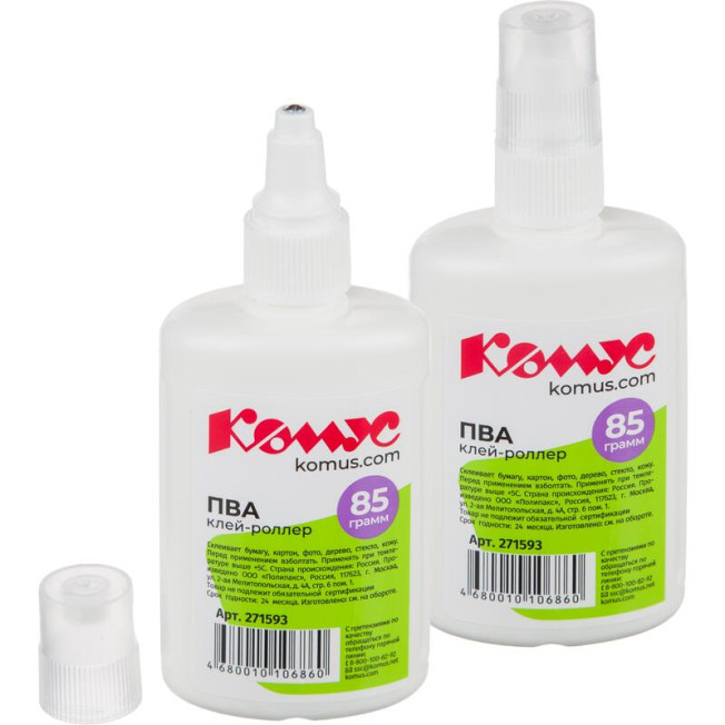 Клей ПВА 85г Комус, роллер
