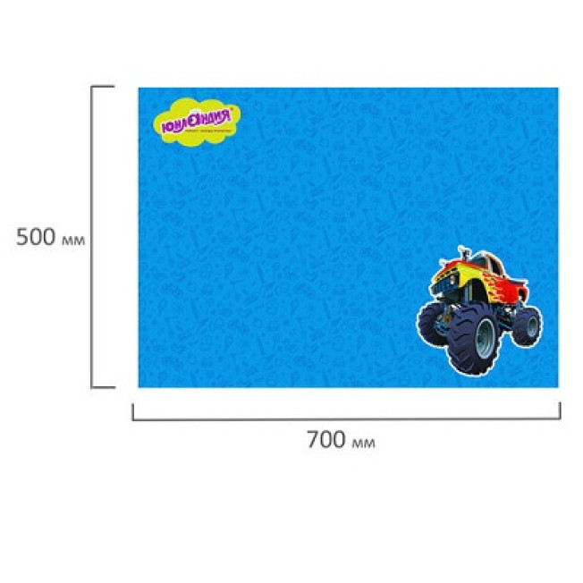 Клеенка настольная для занятий творчеством ЮНЛАНДИЯ 50*70см, ПВХ