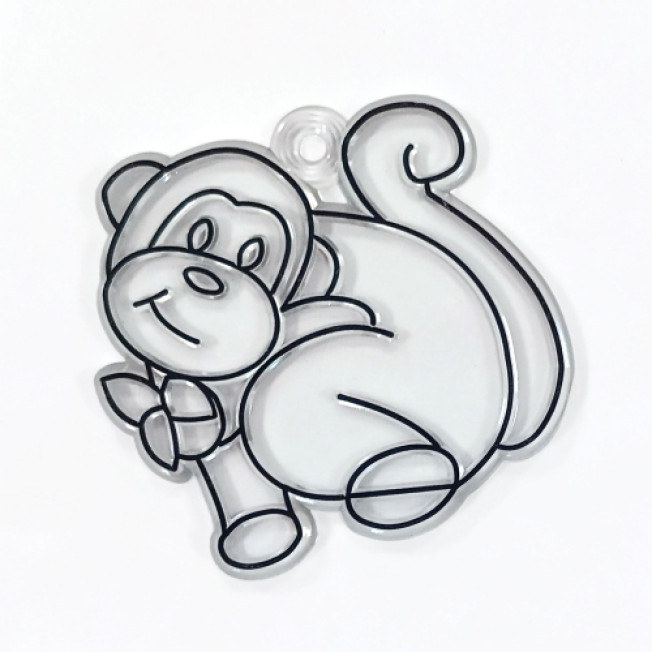 Фигурка из пластика с контуром Обезьяна 6,6*6,3см 39-542-00