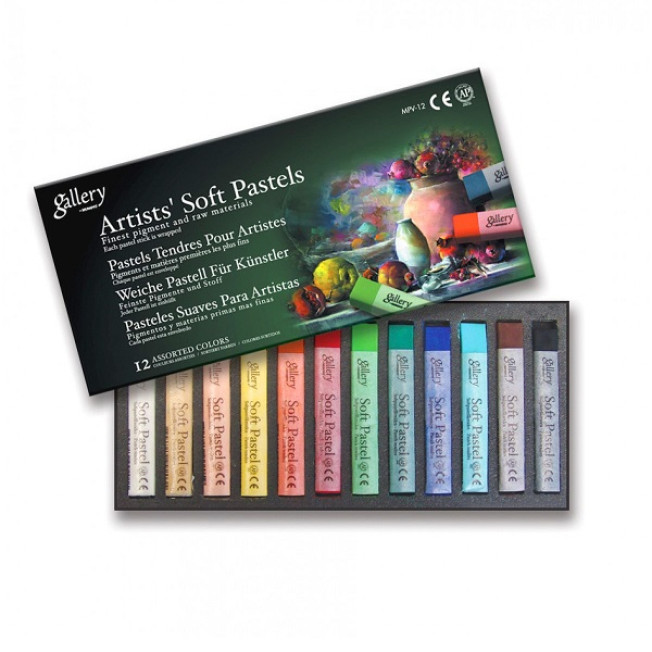 Пастель мягкая професс. 12цв, Ассорти. МРV12