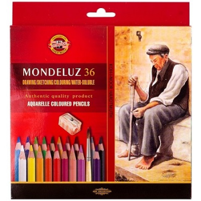 Набор аквар. кар-шей 36цв Mondeluz Old Man в карт. уп. 3711