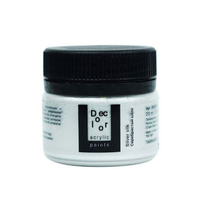 Акрил "Деколор" 20мл, Серебристый шелк, Таир