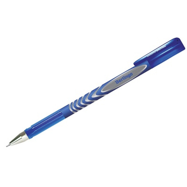 Ручка гелевая Berlingo G-Line синяя, 0,5мм, игольч. стержень