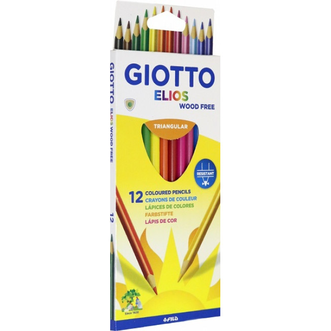 GIOTTO Elios Tri цветные полимерные кар-ши 12шт