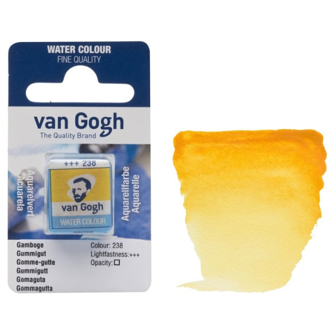 Акварель Van Gogh кювета, 238 Гуммигут  (ярко-желтый)