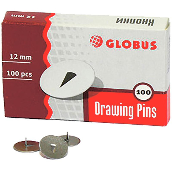 Кнопки канц Globus D12 100шт/кор