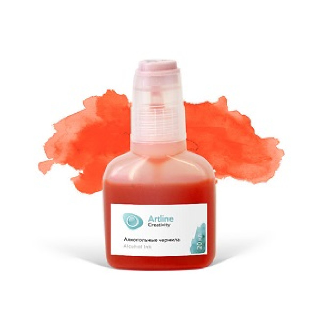 Чернила алкогольные (спиртовые) Флуоресцентные оранжевые 122 Artline Alcohol Ink 20 мл