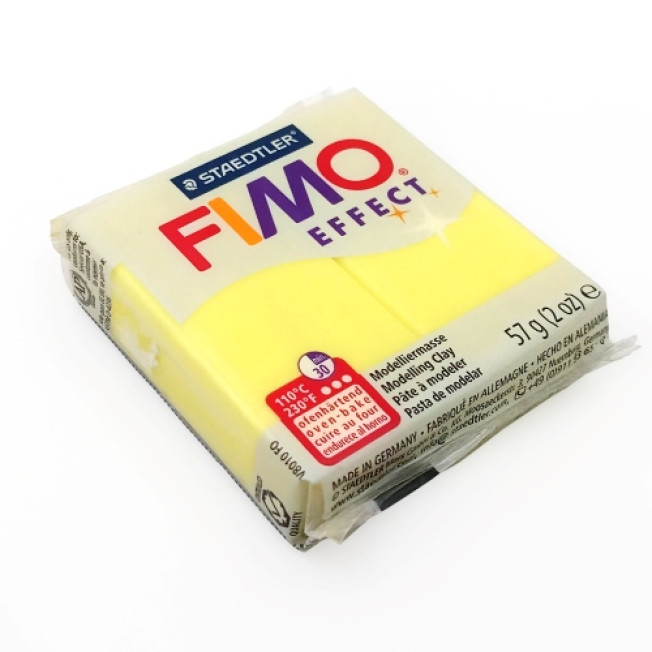 FIMO effect 8020-104, 56г, полупрозрачный жёлтый
