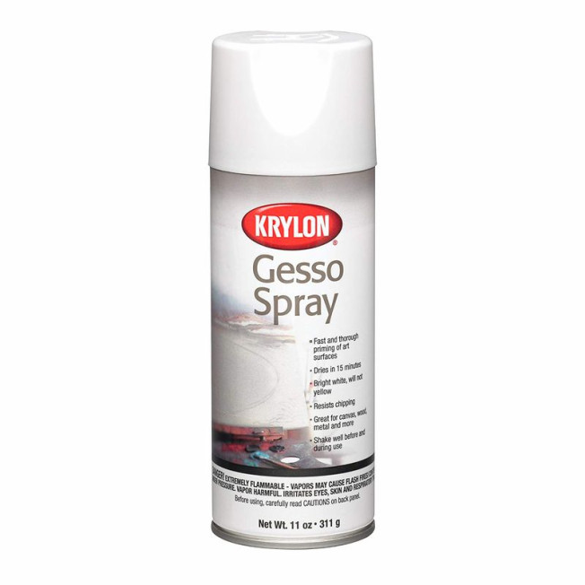 Грунт акриловый аэрозоль Krylon Gesso Spay 311г белый