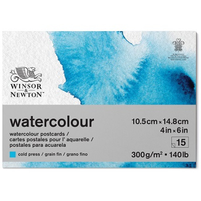 Альбом для акварели Winsor&Newton Watercolour Paper А6, холодный пресс, 300 гр, 15л